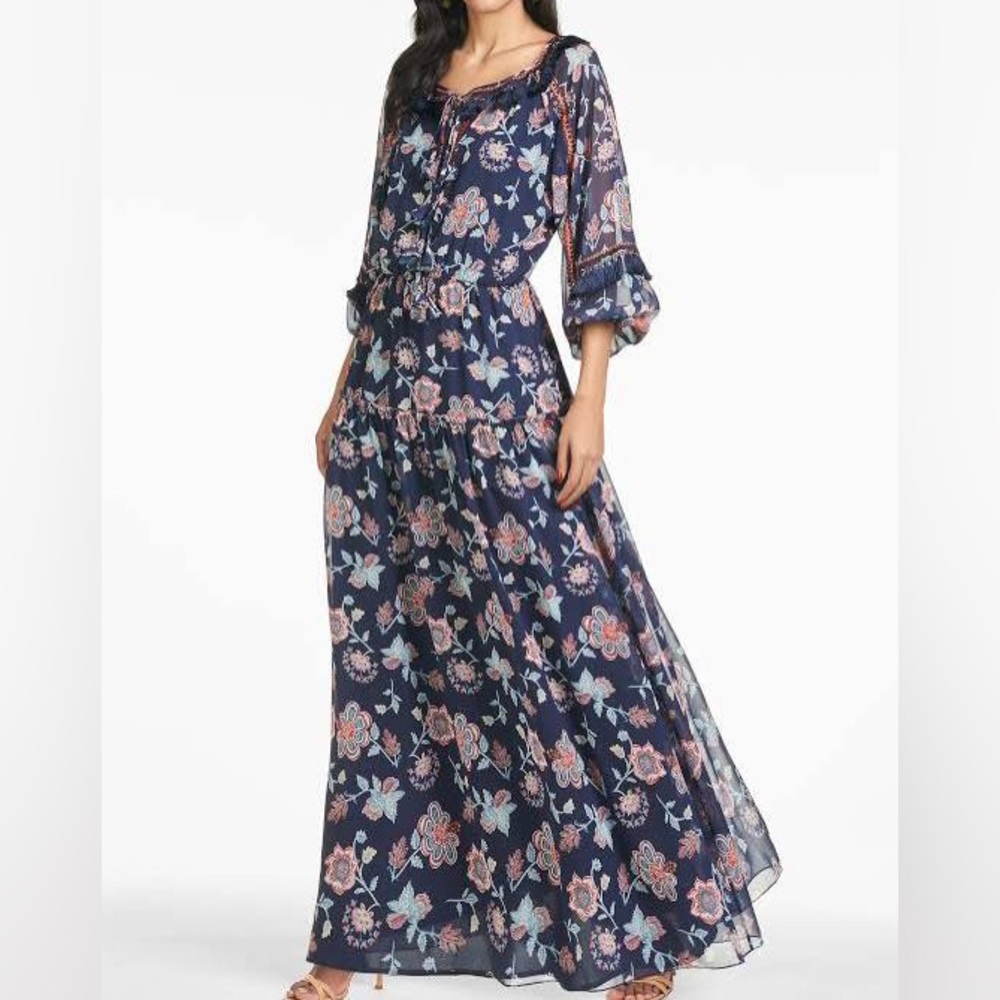 Sachin & Babi Chiffon Maxi Dress Size 2